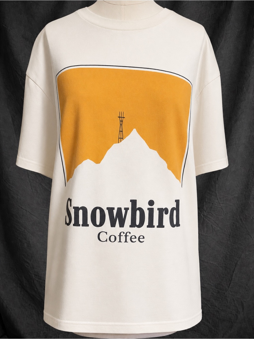 Snowbird Coffee San Francisco Twin Peaks Sutro Tower Graphic T Shirt Large